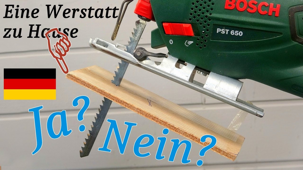 Sägen ohne ausfransen mit der Stichsäge. Schreinerei trick