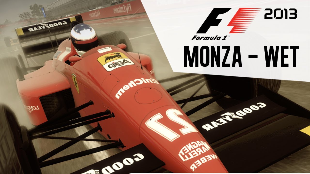 F1 2013 - Classic Cars Gameplay - MONZA WET - Heavy Rain - Ferrari F1-87/88C - Michael Schumacher