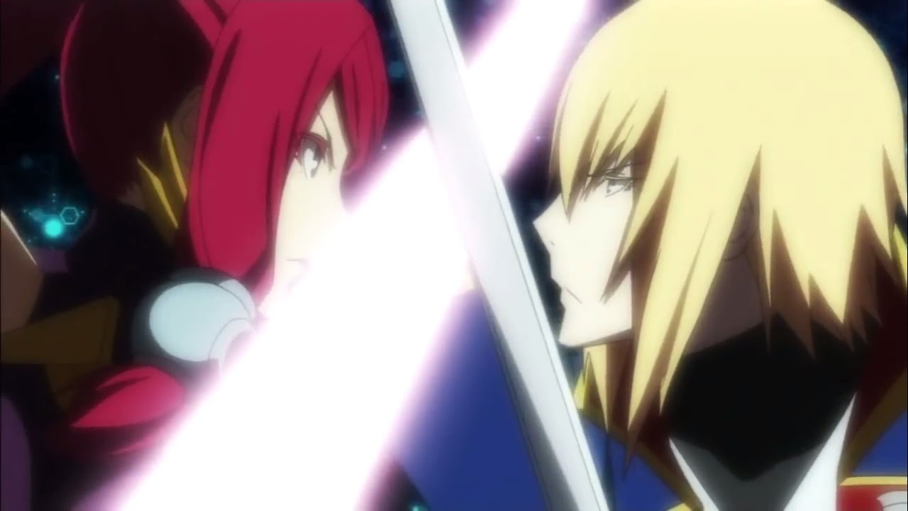 Jin vs Tsubaki (Izayoi) Cutscene - BlazBlue: Chronophantasma
