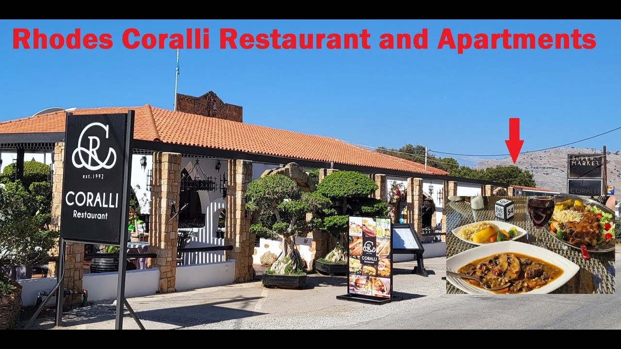 Rodos 🇬🇷  Coralli Restaurant ,  Apartments