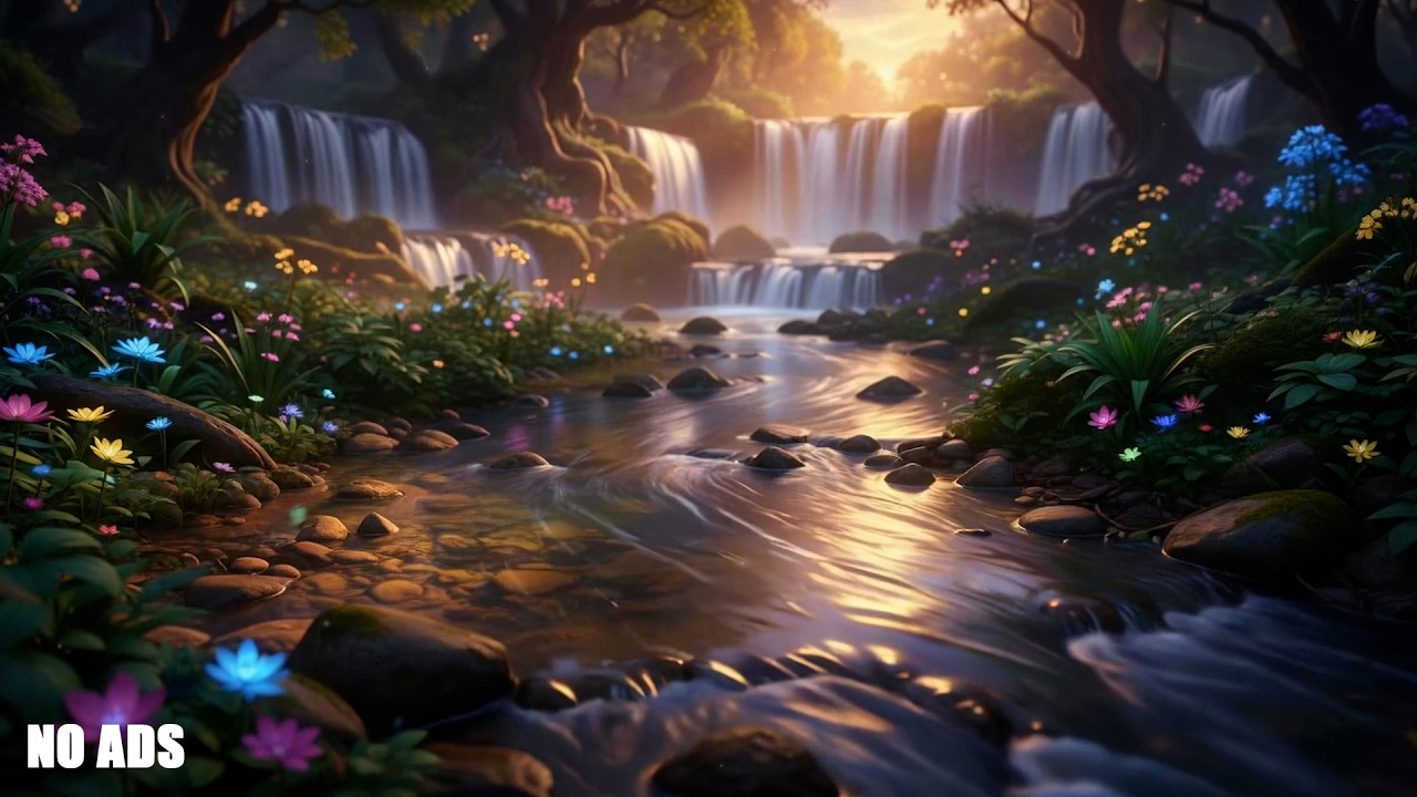 Dreamy Piano with Natural River Atmosphere 🌙 Calm Mind for Deep Night Sleep