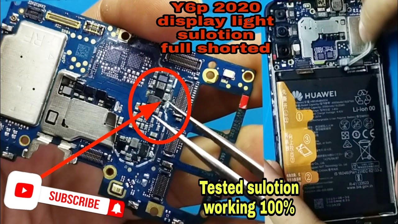 Проблема с подсветкой Huawei Y6p 2020 || Полное устранение проблемы замыкания из-за попадания вод...
