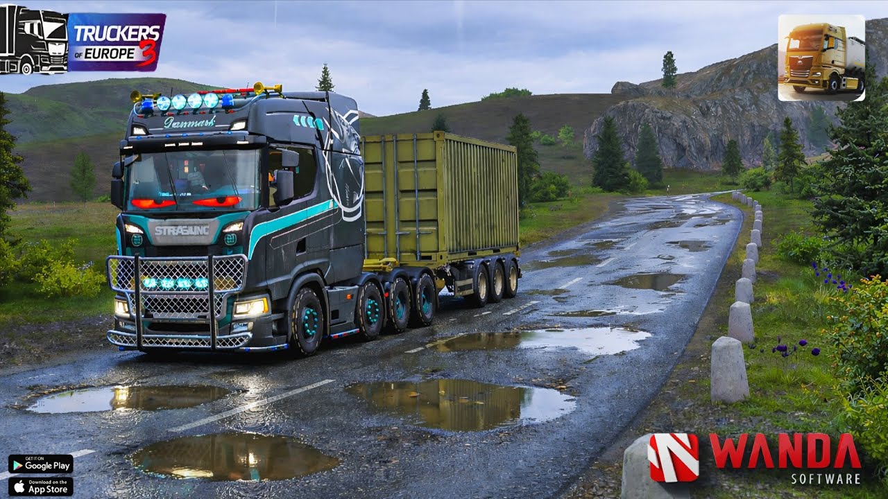 🚚🚧Lech Mountain Dangerous Road 🌧️ | Truckers of Europe 3 Gameplay #games #gaming #viral #gameplay 