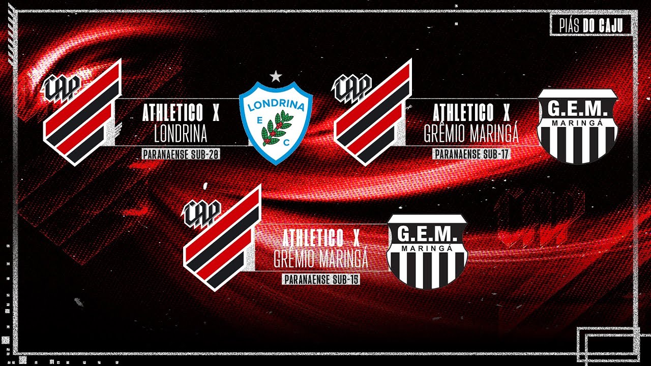 RODADA TRIPLA Paranaense 2025: ATHLETICO x Londrina S20 | ATHLETICO x Grêmio Maringá S17 e S15 | 🎥📺