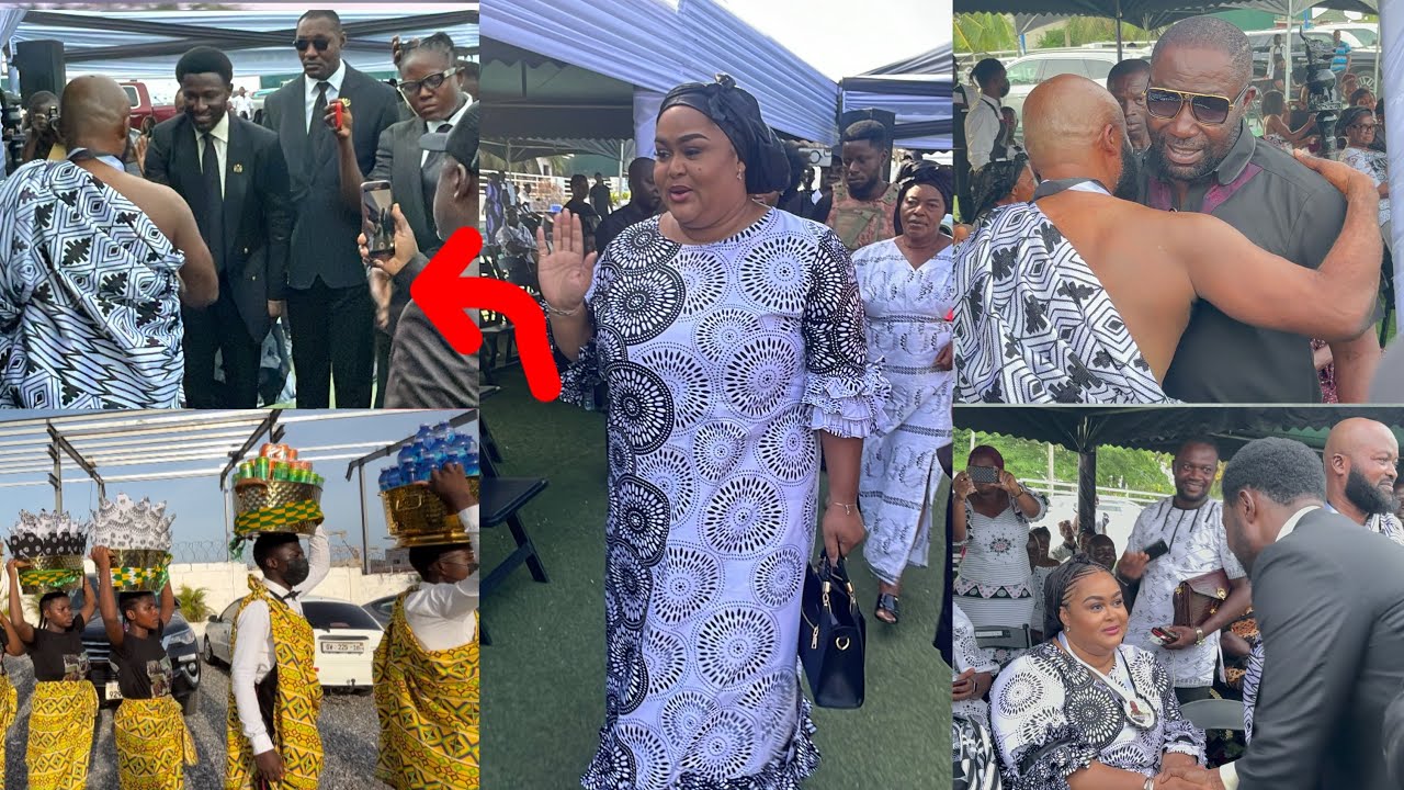Dr. Kwame despite & Cheddar consoles Kumahood actress Vivian Jill @ her fathers funeral🇬🇭❤️