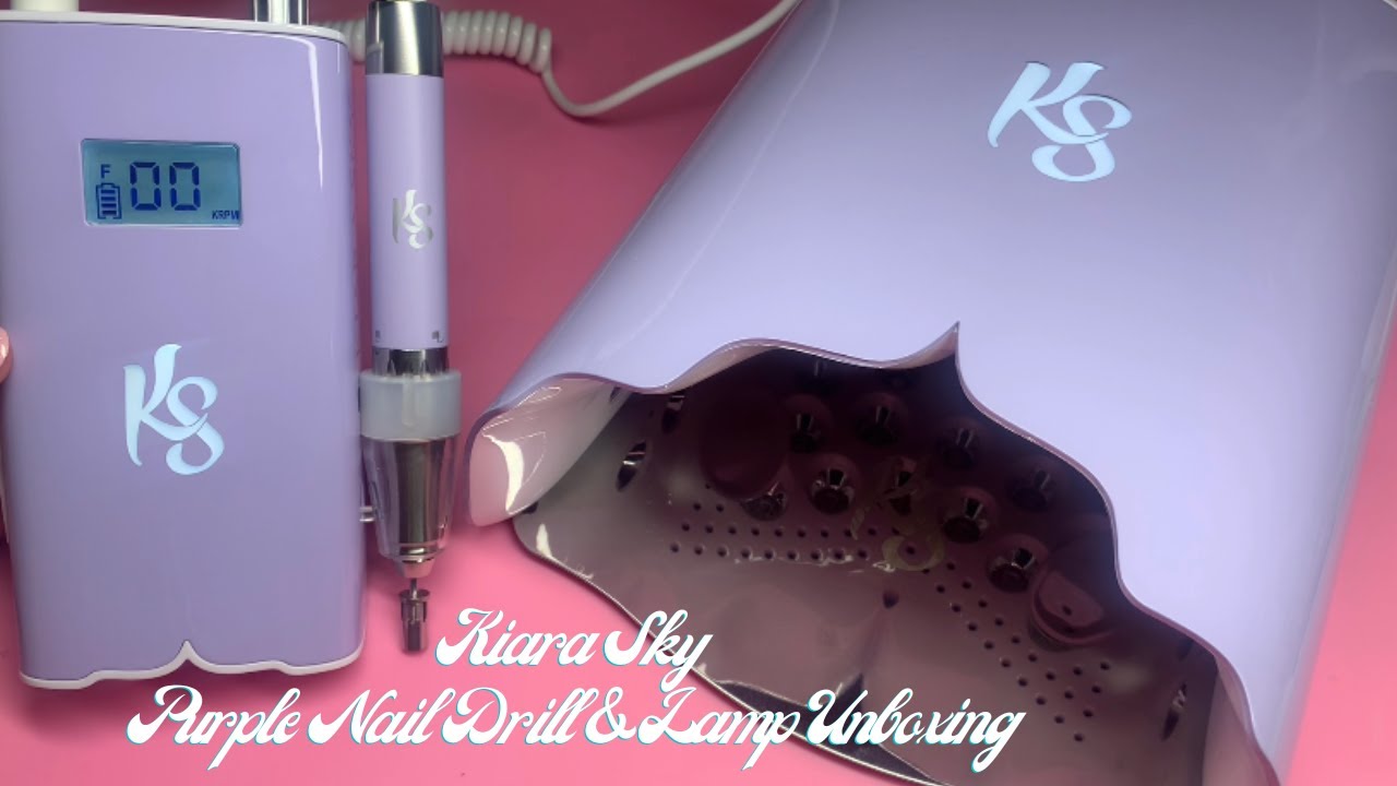 KIARA SKY PURPLE NAIL DRILL & LED LAMP | UNBOXING NEW NAIL SUPPLIES | BEAUTYXMAIRA