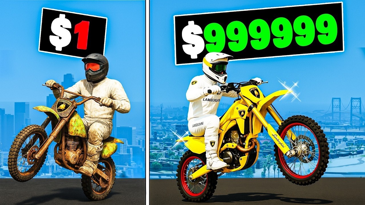 $1 to $1,000,000 DIRT BIKE in GTA 5!