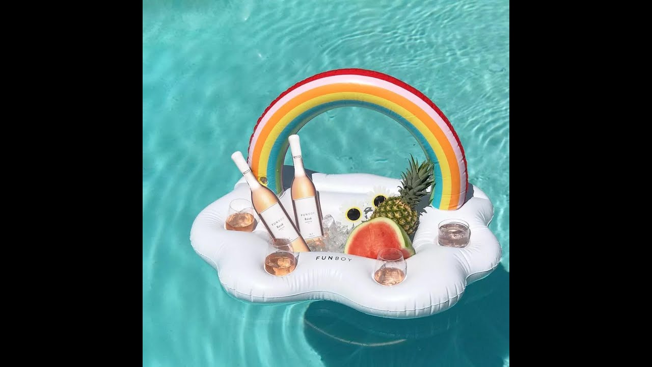 Phao Bơi Cầu Vồng Đựng Cốc Sử Dụng Đi Biển Party Tiệc Hồ Bơi - EngMi