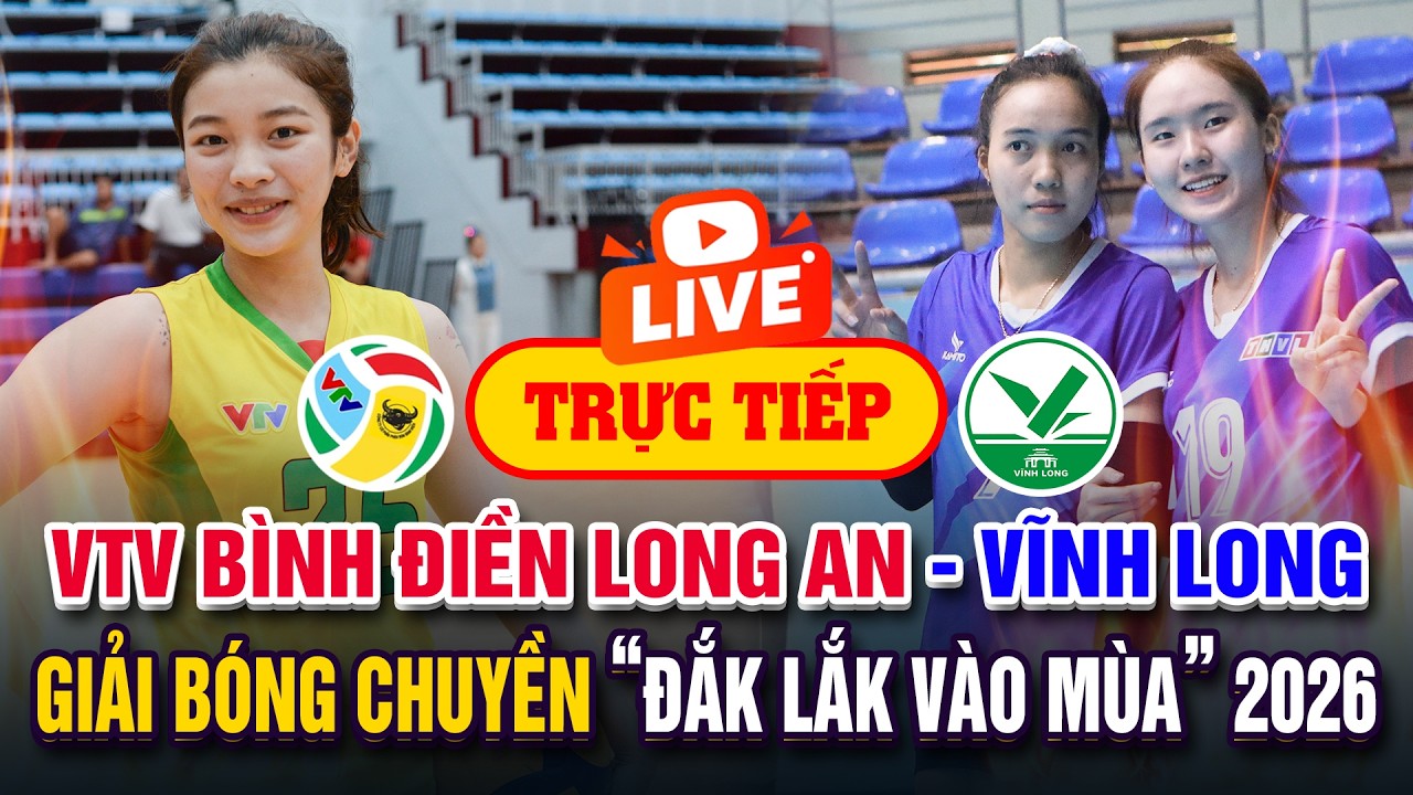🔴 Trực tiếp: Trẻ VTV Bình Điền Long An - Vĩnh Long | Giải bóng chuyền nữ 