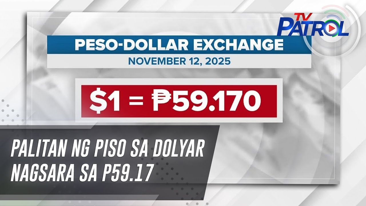 Palitan ng piso sa dolyar nagsara sa P59.17 | TV Patrol