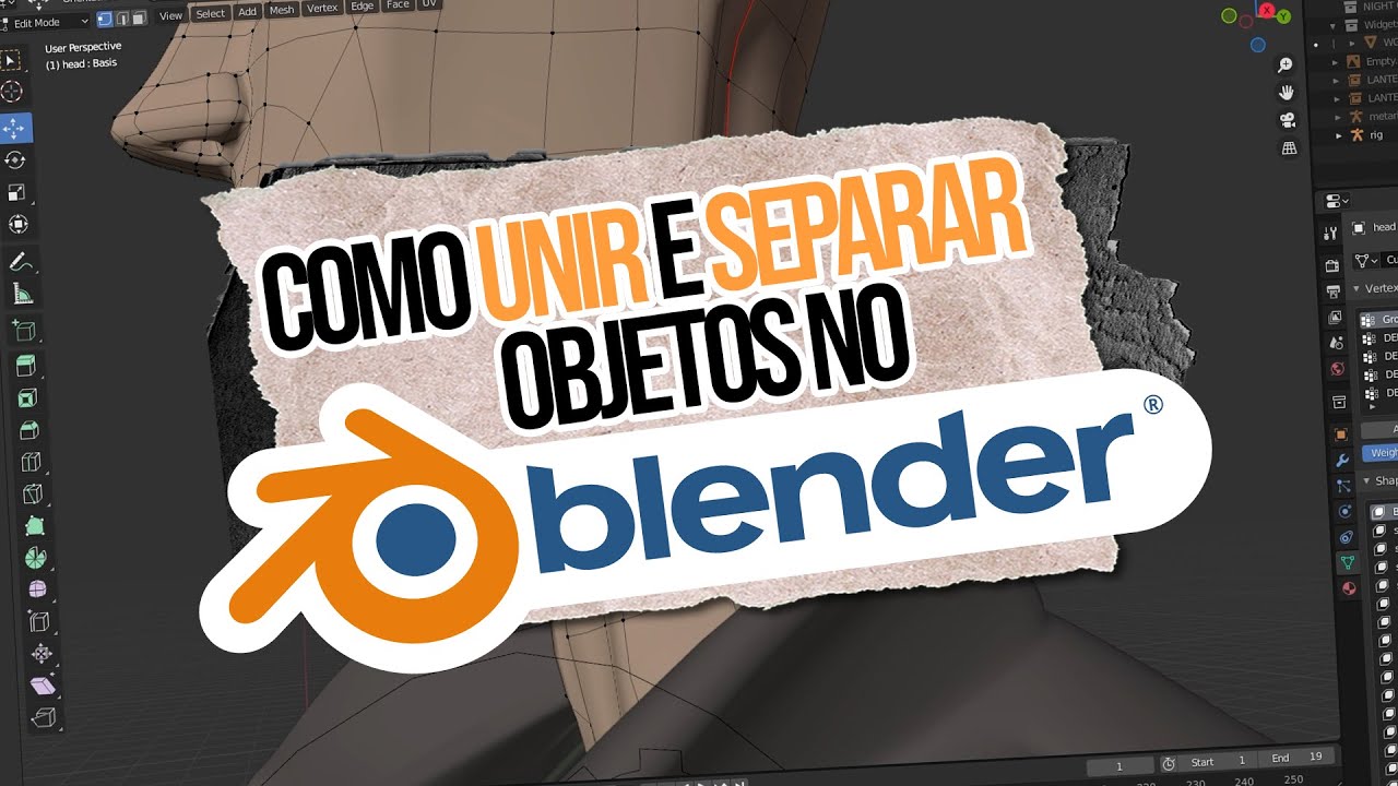 COMO SEPARAR OBJETOS NO BLENDER?! (MODELAGEM 3D COM BLENDER) #DICAS 02