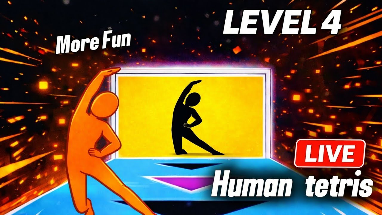 HUMAN TETRIS NEW LVL | IMMERSIVE INTERACTIVE WARMUP NEW STYLE | HARD LEVELS | 99% FAILS #humantetris