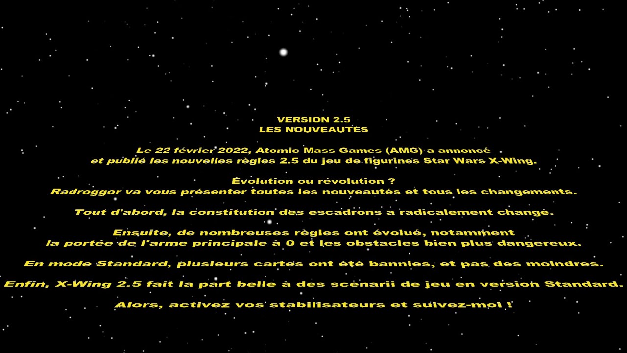 Star Wars X-Wing 2.5 - Le détail des nouveautés et des nouvelles règles 1.4 en français