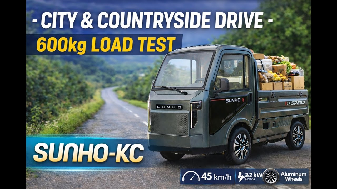 SUNHO-KC Electric Utility Vehicle 🚚 | Grocery & Goods Transport | Urban + Rural Test Drive