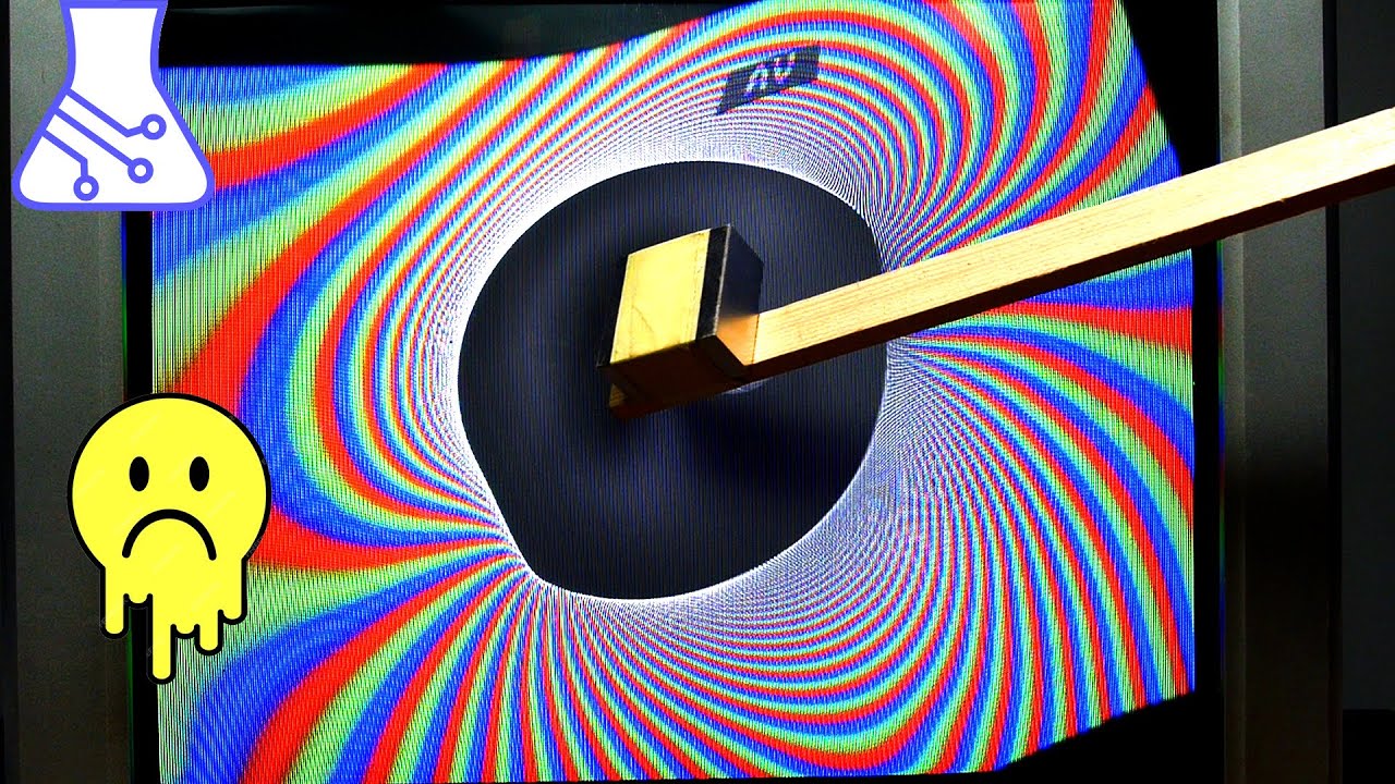 Imán de Neodimio y Televisor de Tubo de Rayos Catódicos (CRT)