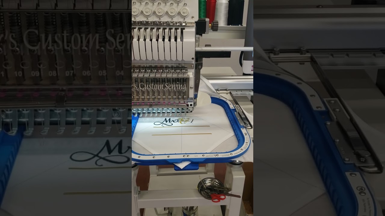Embroidery ASMR - Mr & Mrs on White