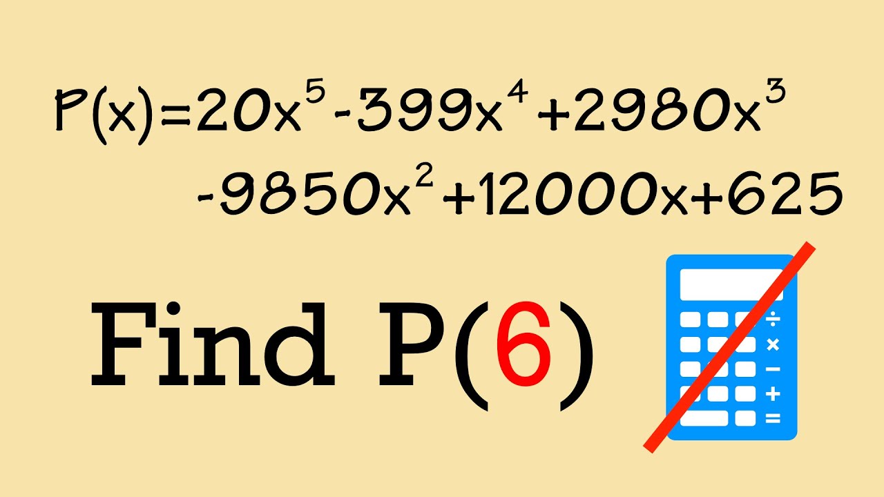 Believe in algebra, NOT calculators