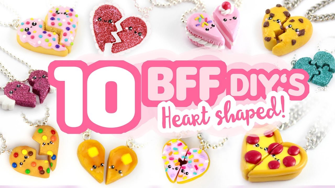 10 BFF DIY’s - Heart shaped BFF charms! - Polymer Clay Compilation!