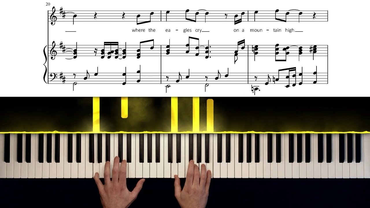 Up Where We Belong - Joe Cocker & Jennifer Warnes - Piano Sheet Music