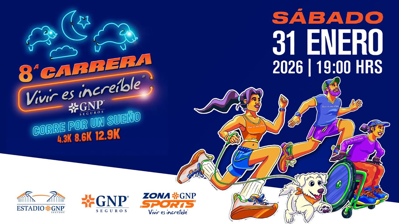 8º Carrera Nocturna Vivir es Increíble Corre por un Sueño