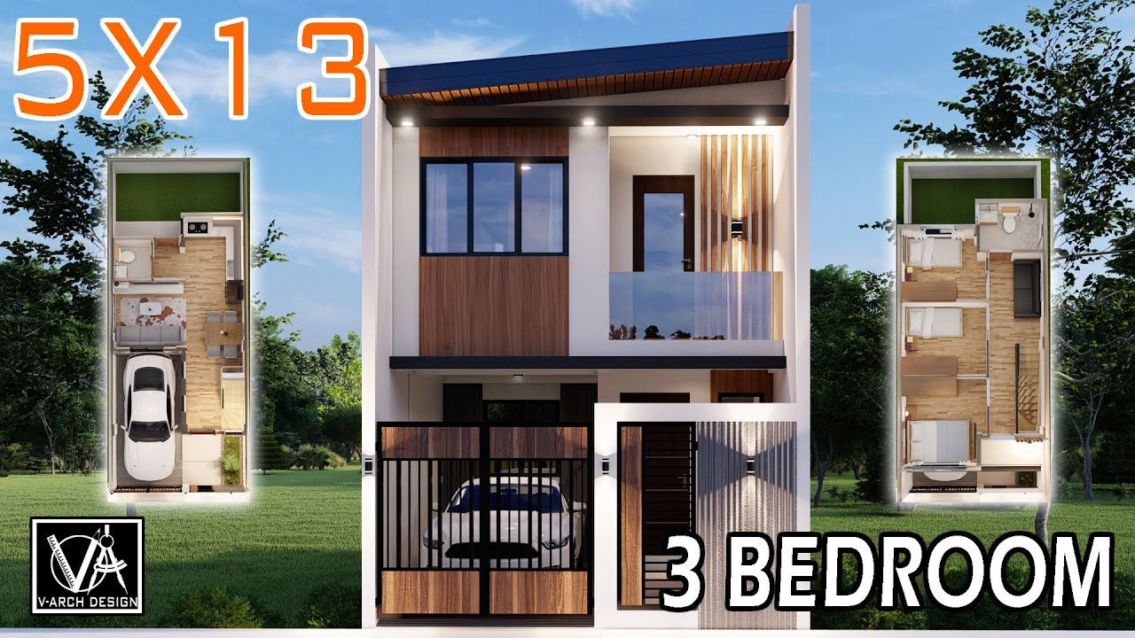 House Design Philippines 2 Storey 5x13 Meters 3 Bedrooms