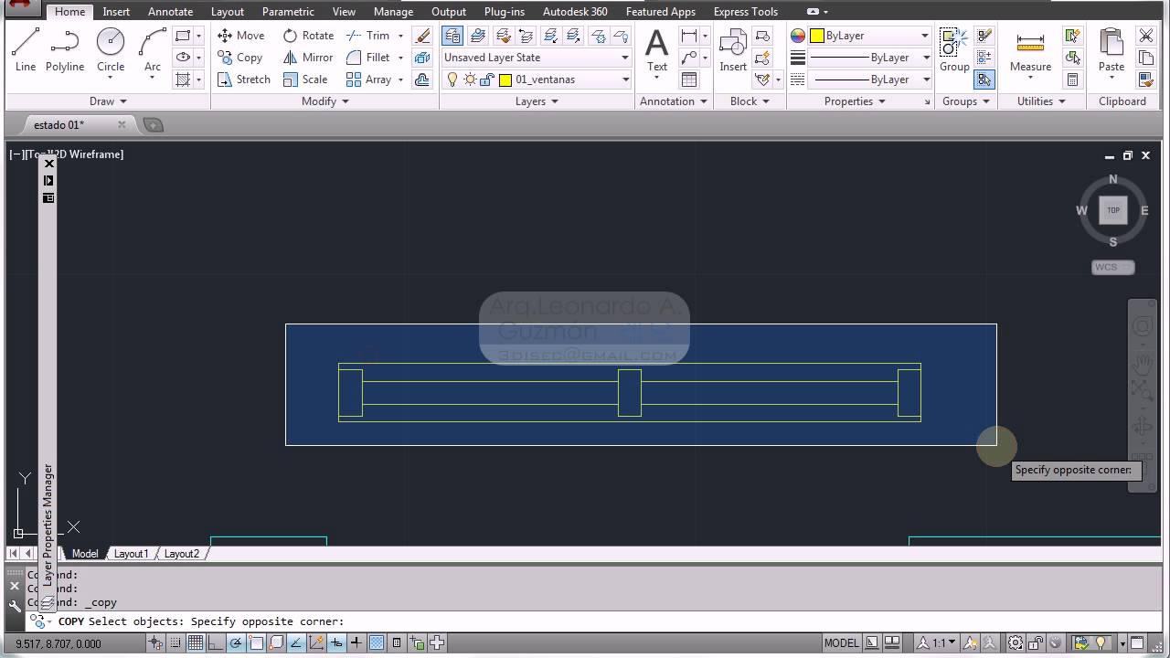 AutoCAD 2D 08 Ventanas y Puertas