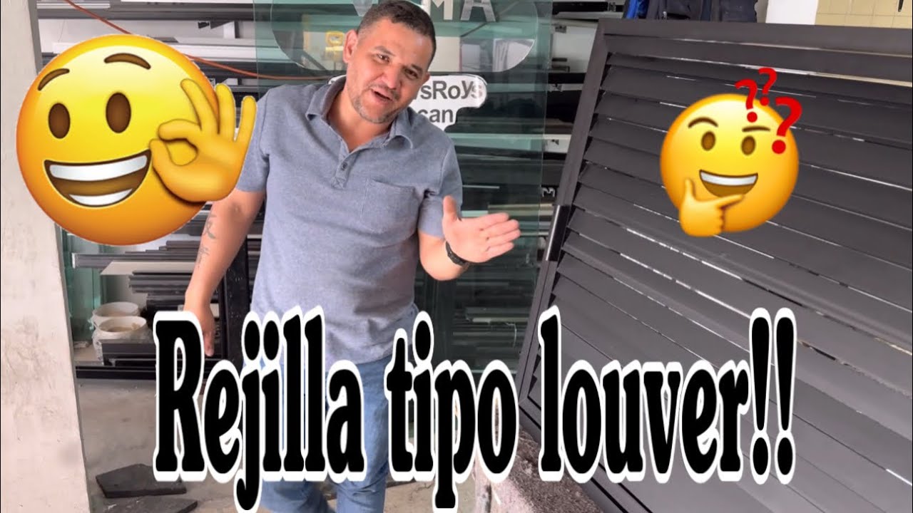 Fabricación rejilla de aluminio tipo louver 