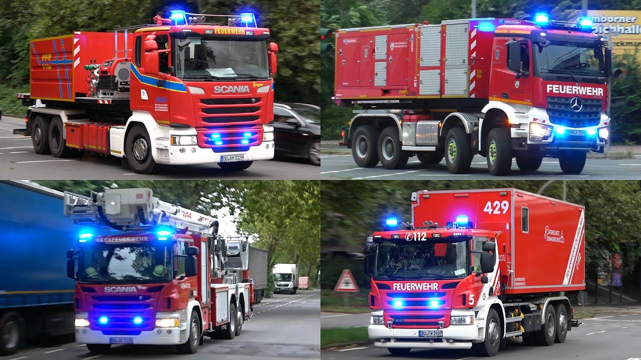 [GROẞBRAND in CHEMIEWERK!] VOLLBRAND von MEHREREN HALLEN - WERKFEUERWEHR & MEHR | DUISBURG