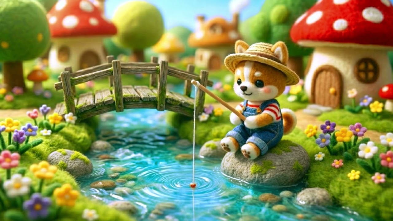 Let's go fishing with Milo in the mushroom village | Chill Hiphop Pop for Reading