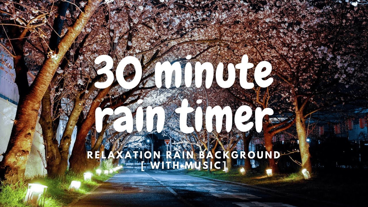 30 MINUTE RAIN TIMER | Relaxation music for studying [ WITH MUSIC ]