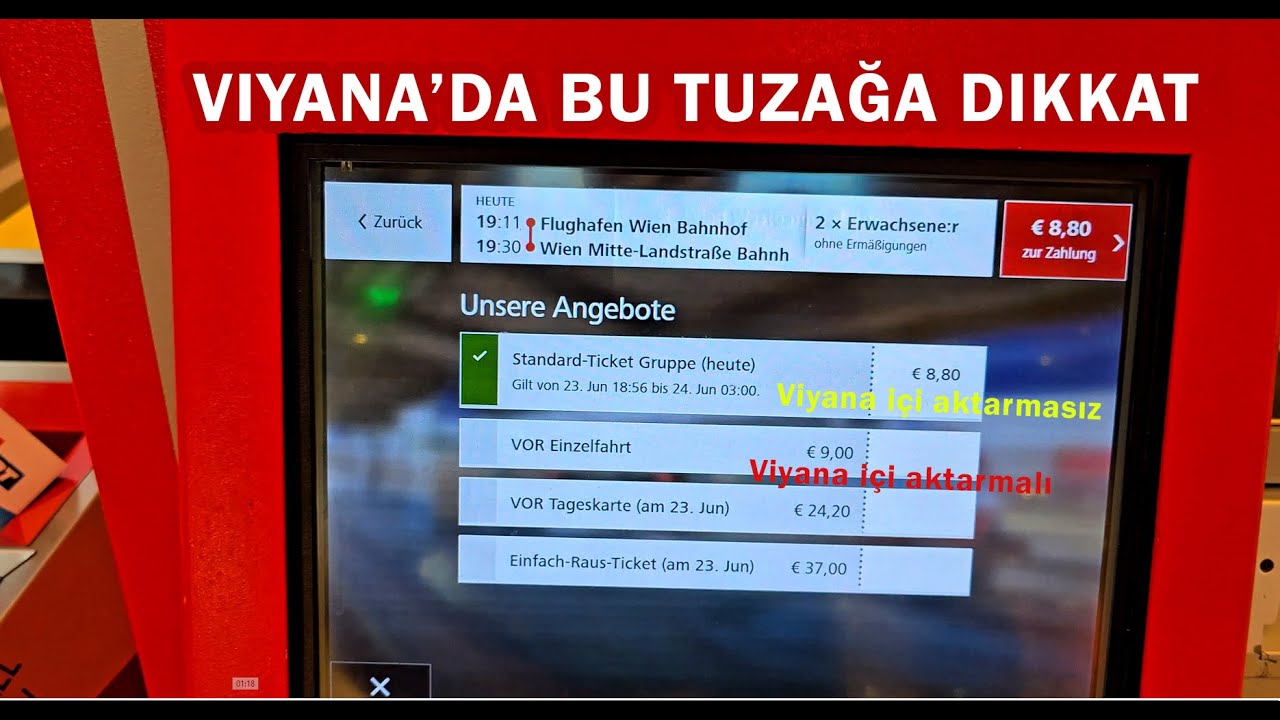 Viyana'ya geldiğinizde bu tuzağa dikkat. Bilet alırken yanlış bileti alıp ceza yemeyin!