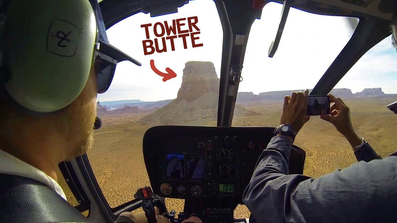 Helicopter Ride to Tower Butte 5,287ft, Lake Powell AMAZING VIEWS