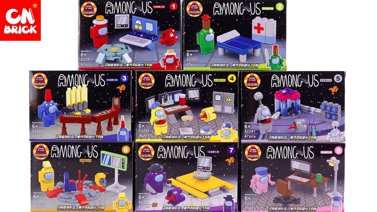 Unoffical LEGO AMONG US  MINIFIGURES SET 82281 Unofficial LEGO SPEED BUILD