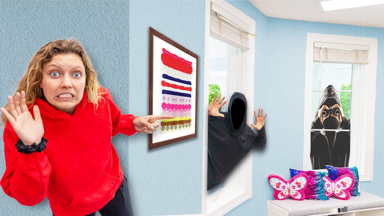 SPY NINJAS SNEAKING around SHARER FAM HOUSE for 24 hours !!! (Mask Face Reveal)