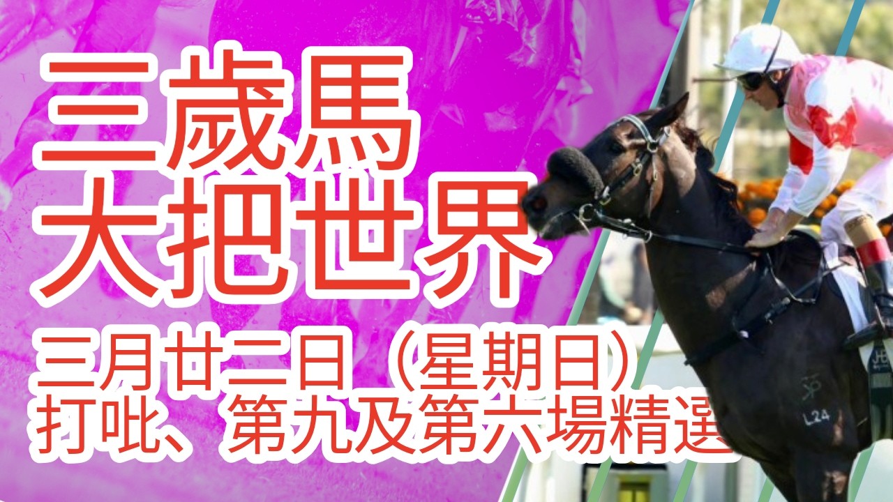 【馬迷誌】三歲馬大把世界 ｜3月22日 星期日 沙田日賽｜打吡大賽、第九場及第六場｜【Horse Diary 】｜22th Mar Hong Kong Derby, Race 9 & 6