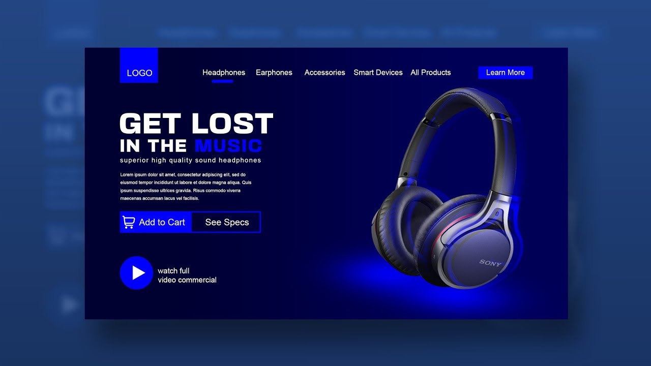 E-commerce Landing Page Template Design | Photoshop Tutorial