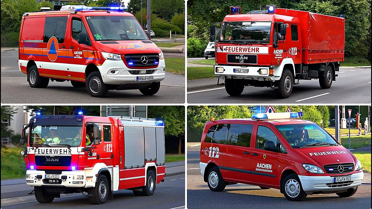 [Neuer CBRN-Erkunder ☢️🚒] ● FEUERWEHR AACHEN ● Einsatzfahrten zu zwei Gefahrguteinsätzen am 19.07 🚨🔥