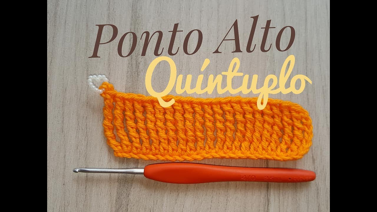 PONTO ALTO QUÍNTUPLO CROCHÊ