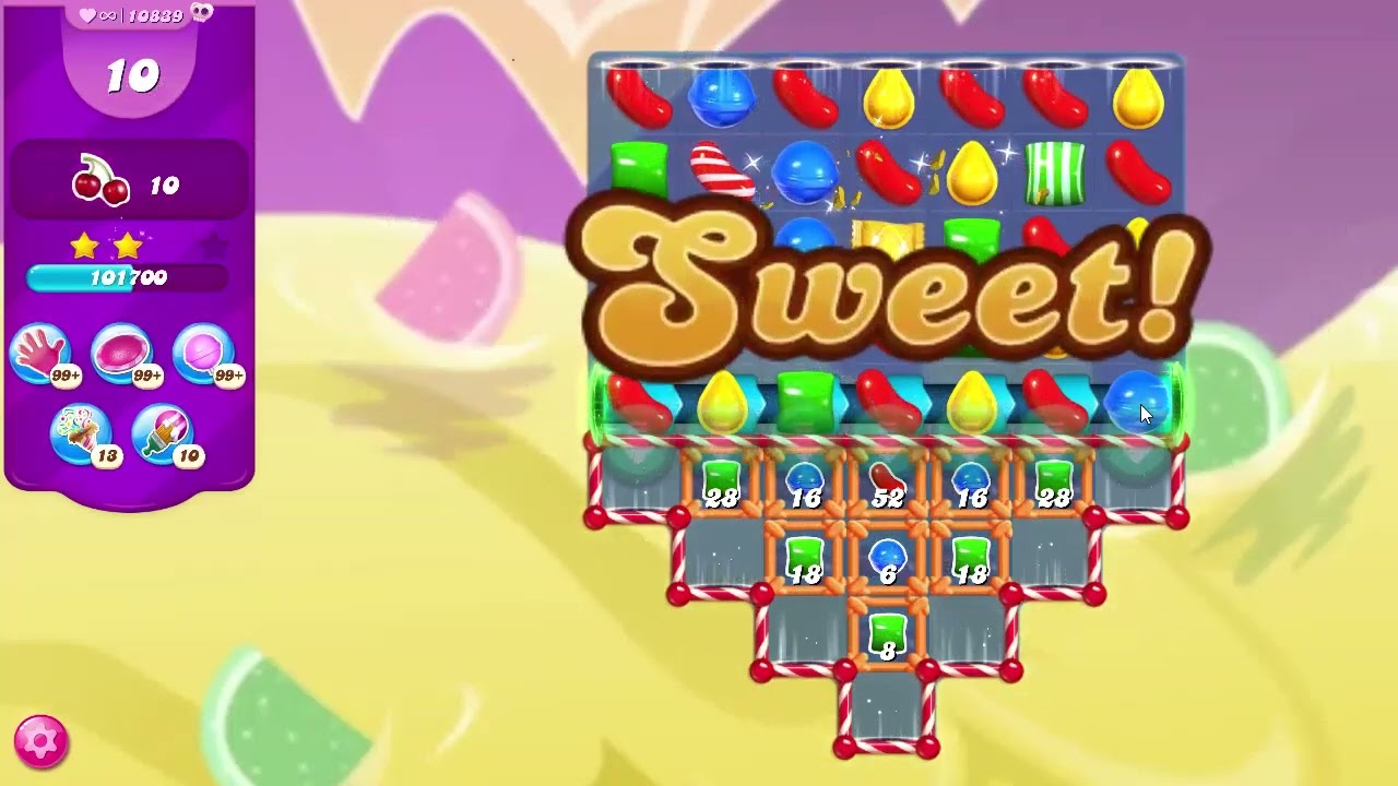 Candy Crush Saga LEVEL 10839 NO BOOSTERS (third version)