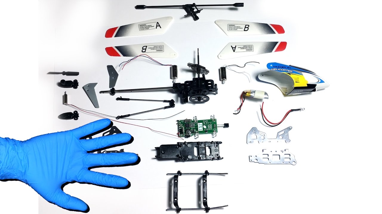 RC Helicopter Taken Apart