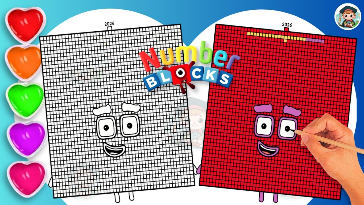How To Draw Numberblock 2026 Coloring🌈 - Learn to draw Numberblock 2026 Coloring for kids