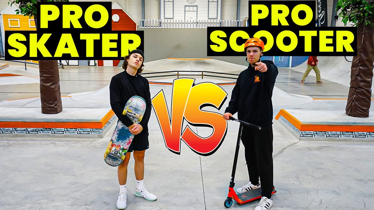 Pro Skater Vs Pro Scooter Fahrer!