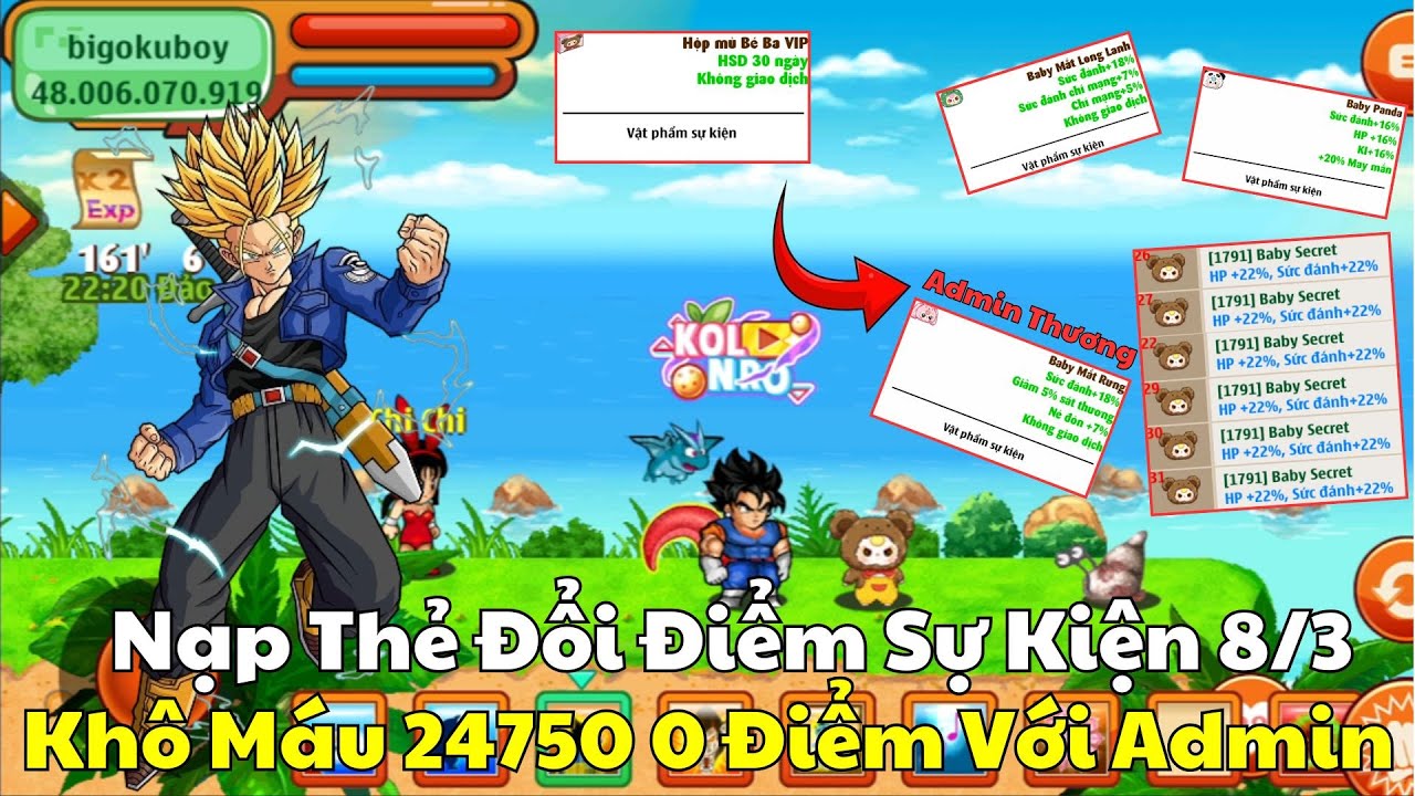 Ngọc Rồng Online -Tôi Khô Máu 247.500 Điểm Đổi Lấy Pét Mới Vĩnh Viễn Mãn Nhãn .......... Tôi Yêu NRO