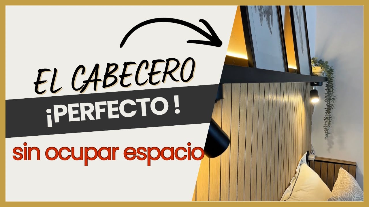 Cabecero para espacios pequeños #bricolaje #cabecero #dormitorio #decoracioninterior #homedecor 
