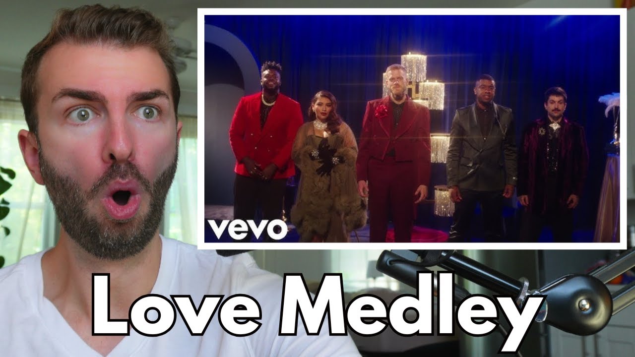 First Time Reaction to | Pentatonix - The Love Medley |