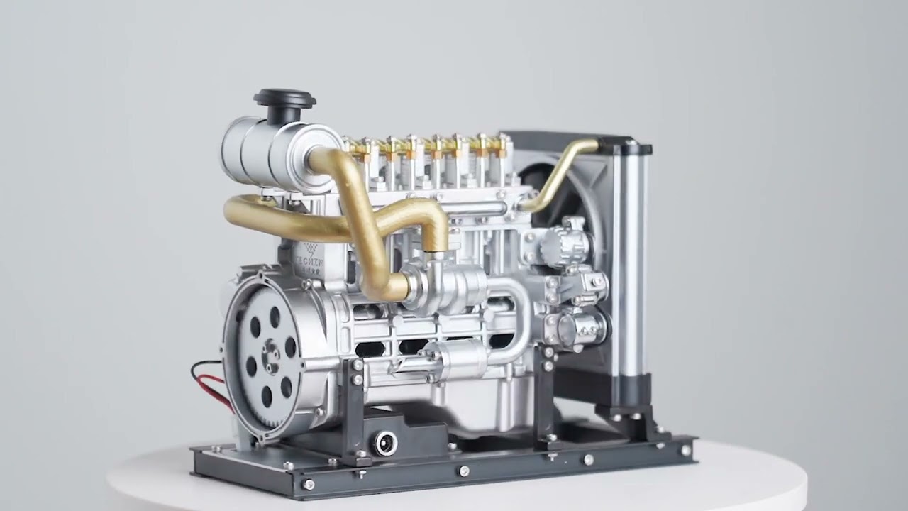 🔥 TECHING DM115 Inline 4-Cylinder Diesel Engine Model | Dynamic Running Showcase 🔥