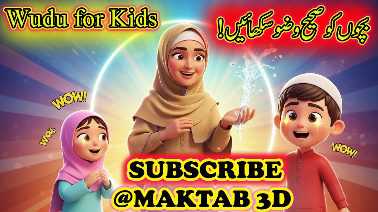 Bachon Ko Wuzu Aisay Sikhayein Ke Kabhi Na Bhoolein | Wuzu Ke Faraiz Aur Sunnat | 3D Animation