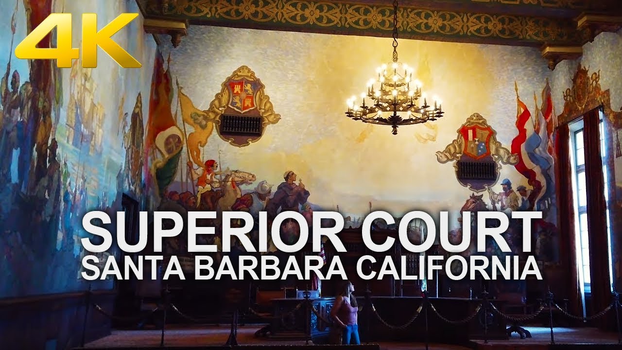4K 60FPS | WALKING TOUR | SANTA BARBARA - Superior Court of Santa Barbara, California 산타바바라 법원