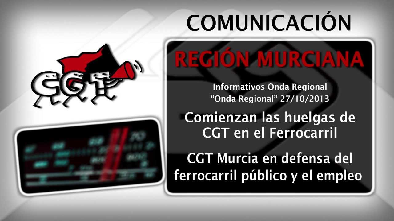Ferroviarios de CGT Murcia en Onda Regional