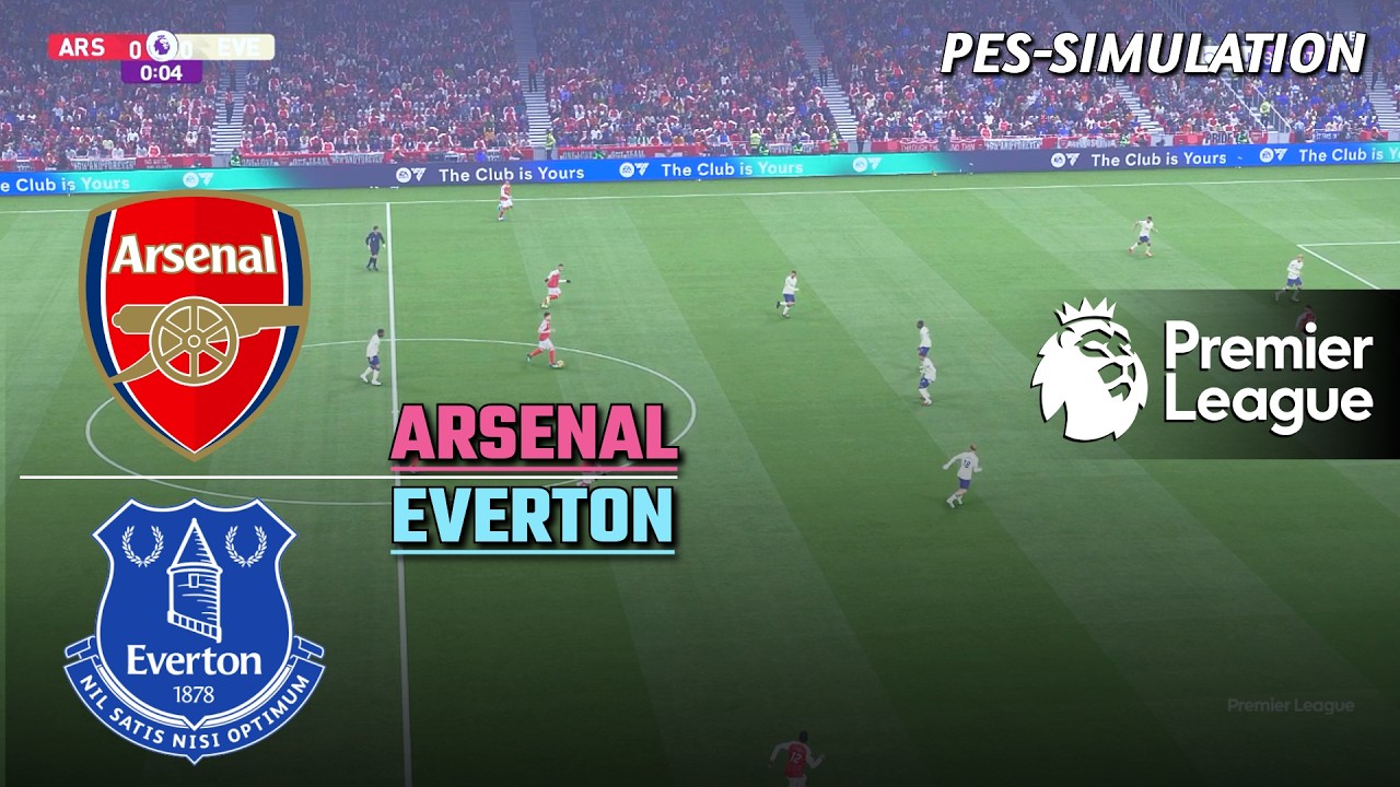 Arsenal vs Everton | EPL | Premier League | PES 2021 Simulation